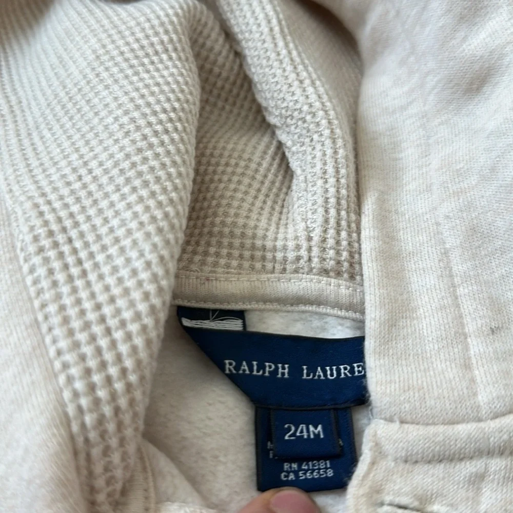 Ralph Lauren girls fair isle sweater with skirt 24m cream and navy